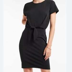 Express Tie Front Black Dress